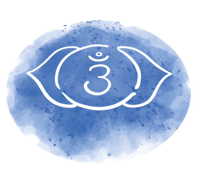 Covor vinil mandala simbol albastru calmant - TenStickers