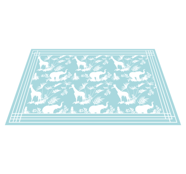 Covor de vinil pepiniere scenă de safari în junglă - TenStickers