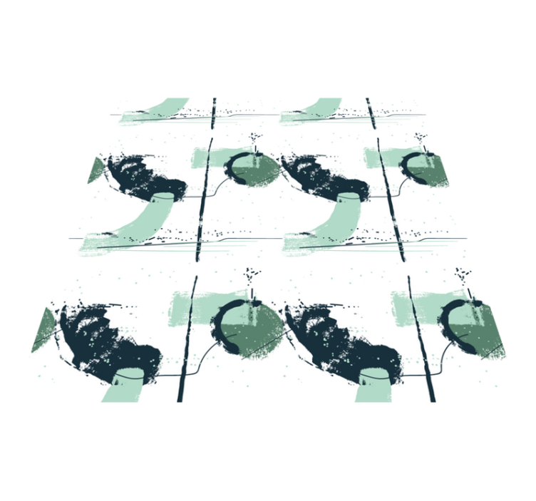 Covor vinil minimalist linii verzi abstracte - TenStickers