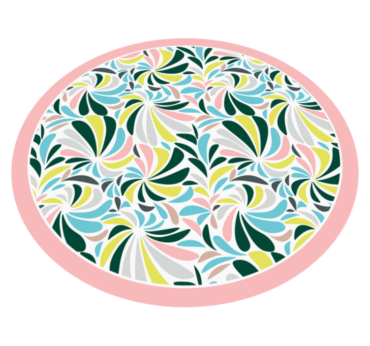 Covor de vinil pepiniere spirale florale colorate - TenStickers