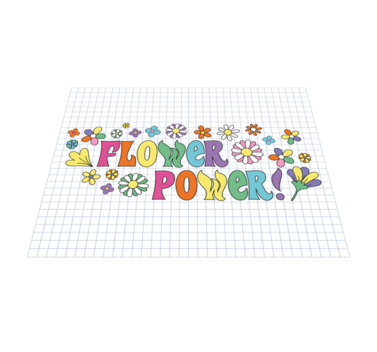 Covor vinil flori și plante design flower power - TenStickers