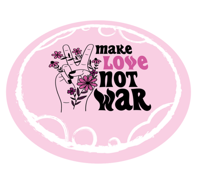 Covoare de vinil cu fraze mesaj de dragoste pașnică - TenStickers