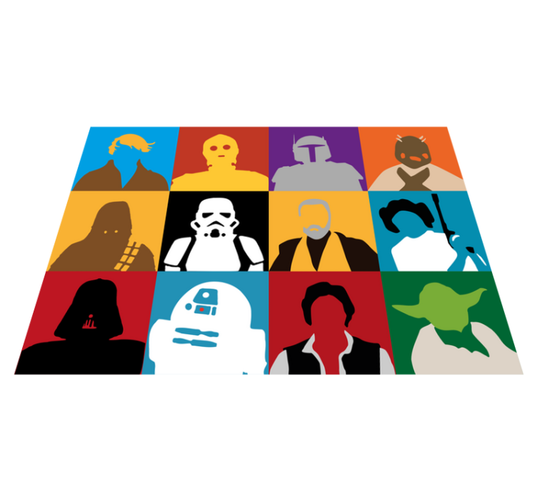 Alții covor de vinil siluete de personaje emblematice - TenStickers