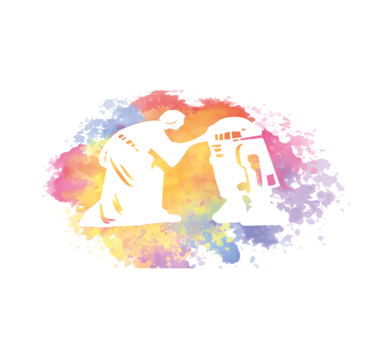 Covor de vinil Adolescenți saga galactică aquarella - TenStickers