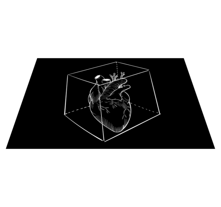 Covor vinil modern ilustrație a inimii - TenStickers