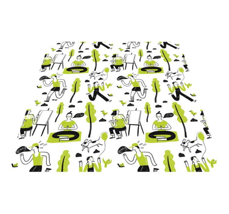 Covor de vinil texturat scene urbane jucăușe - TenStickers