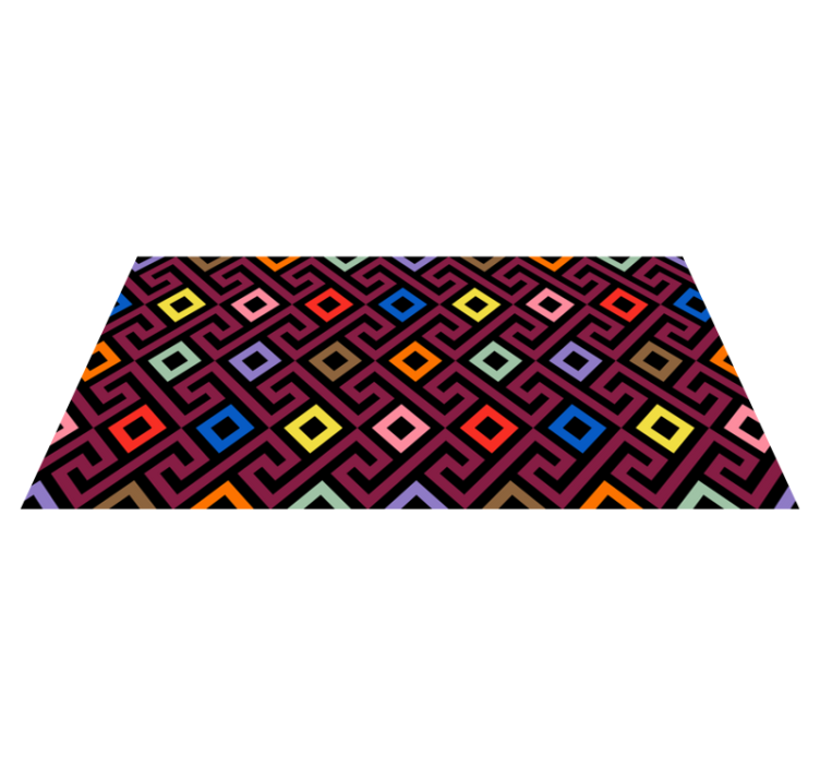 Covor de vinil geometric stil plin de viață - TenStickers