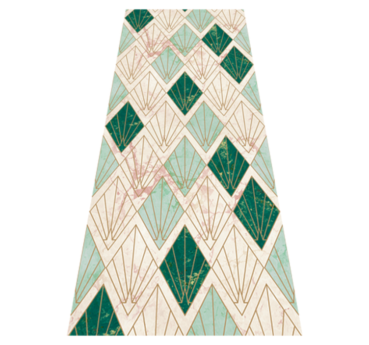 Covor art deco cu model verde marină - TenStickers