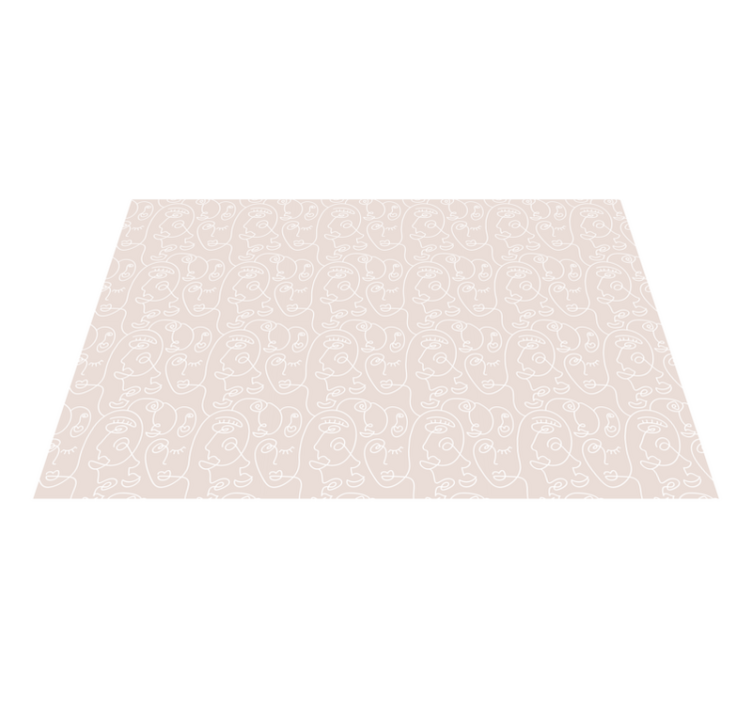 Covor vinil modern fețe cu linii minimaliste - TenStickers