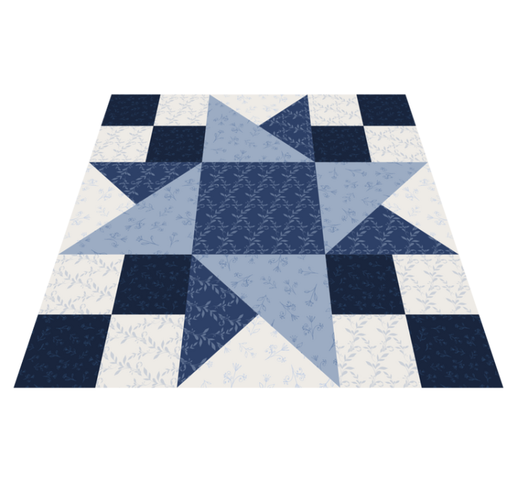 Covor de vinil geometric model de stea patchwork - TenStickers