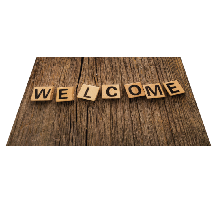 Bun venit pe cuburi gresie hol intrare - TenStickers