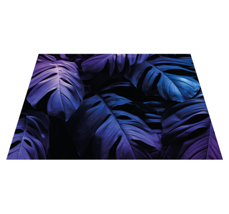 Covor vinil flori și plante design cu frunze tropicale - TenStickers