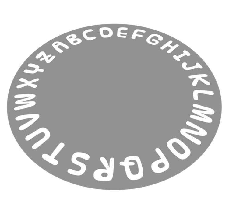 Covor vinil alfabet cerc alfabetic - TenStickers