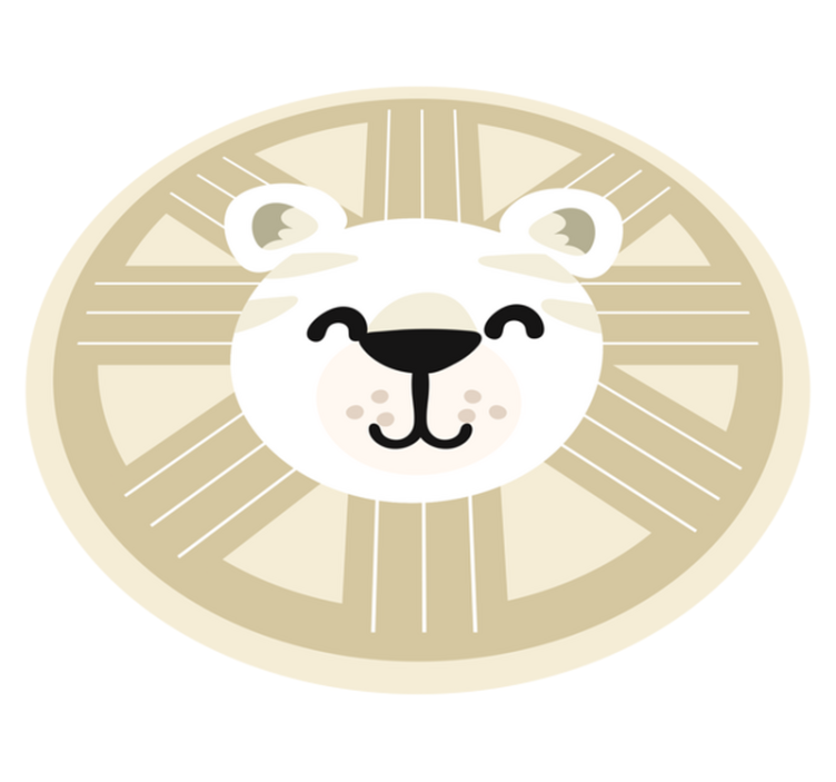 Covor de vinil pepiniere grafic leu zâmbitor - TenStickers