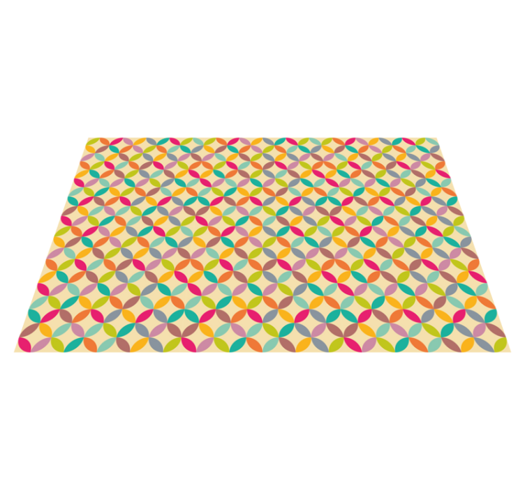 Covor de vinil geometric geometric colorat - TenStickers