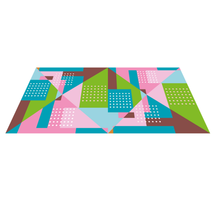 Covor de vinil geometric fuziunea formelor geometrice - TenStickers