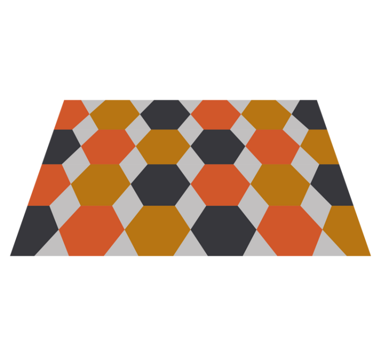 Covor de vinil geometric model hexagonal - TenStickers