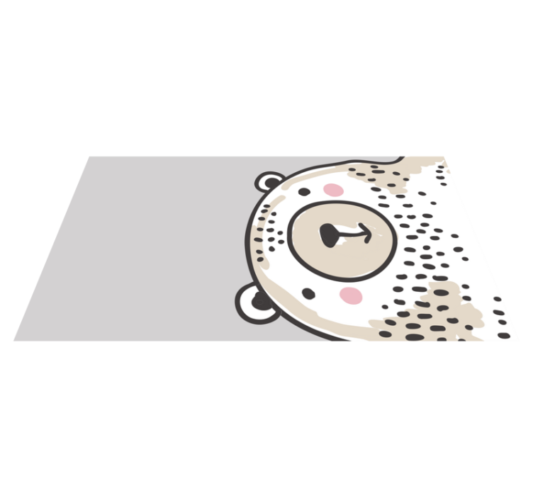 Covor de vinil pepiniere forma feței de urs - TenStickers