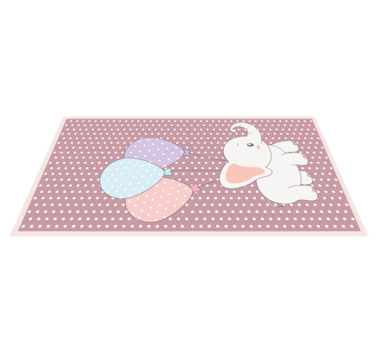 Covor de vinil pepiniere joc cu balonul elefantului - TenStickers