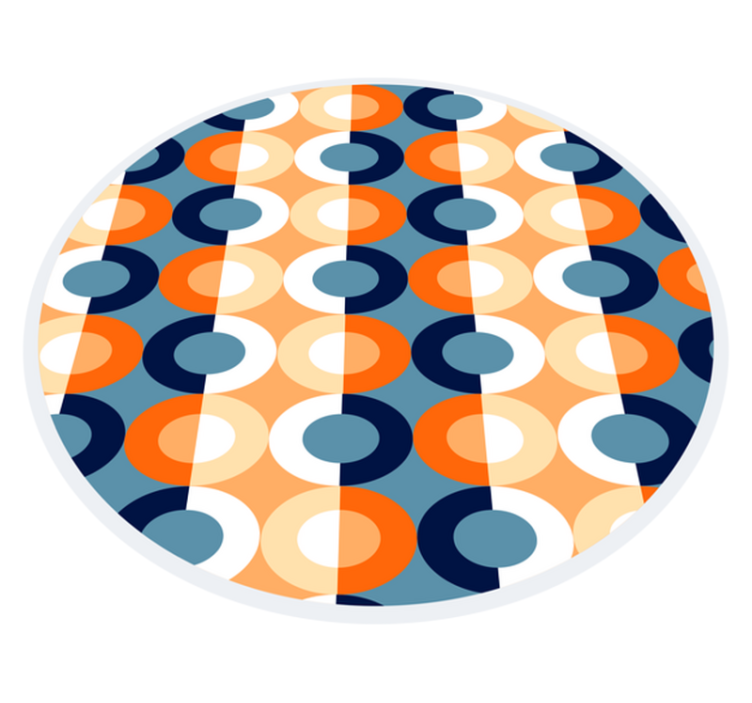Covor de vinil geometric geometrice circulare - TenStickers