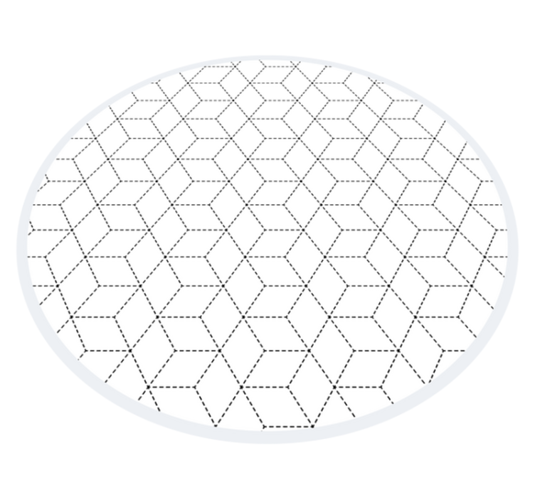 Covor de vinil geometric cu model contur hexagonal - TenStickers