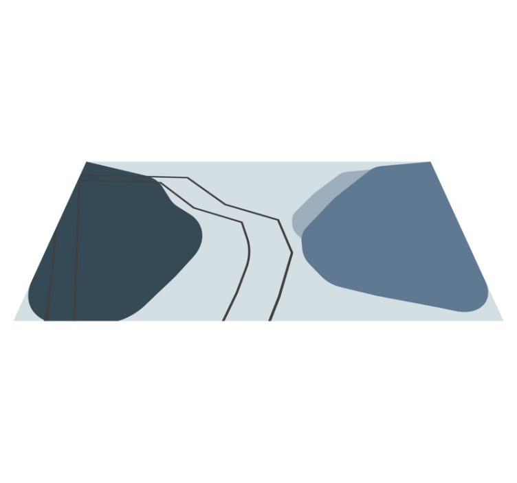 Covor de vinil geometric linii de contur abstracte - TenStickers