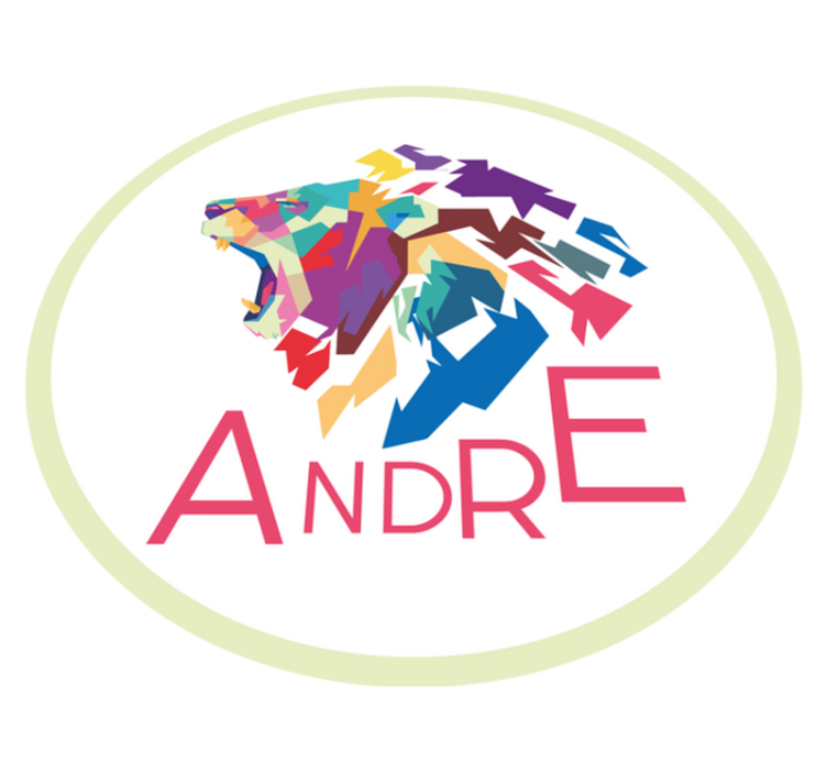 Covor de vinil cu nome personalizare leu colorat - TenStickers