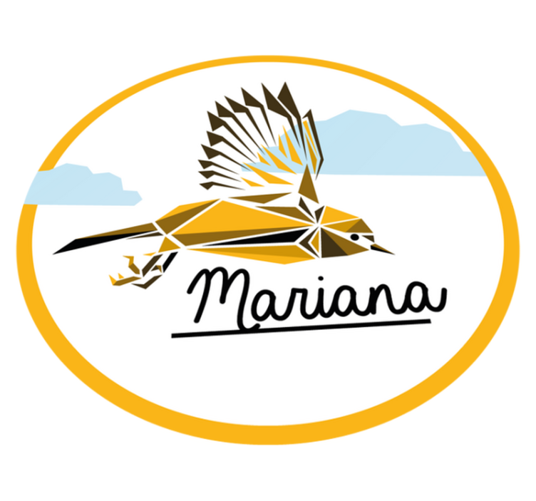 Covor de vinil cu nome pasăre personalizată - TenStickers