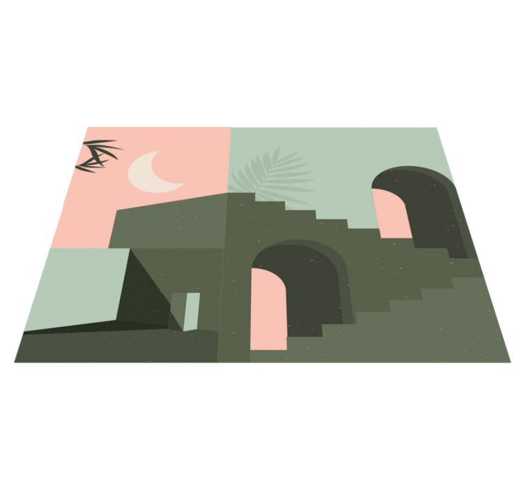 Covor vinil minimalist peisaj abstract minimalist - TenStickers