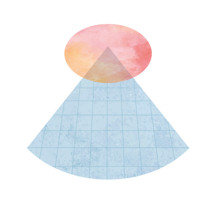 Covor vinil minimalist triunghi de gradient geometric - TenStickers