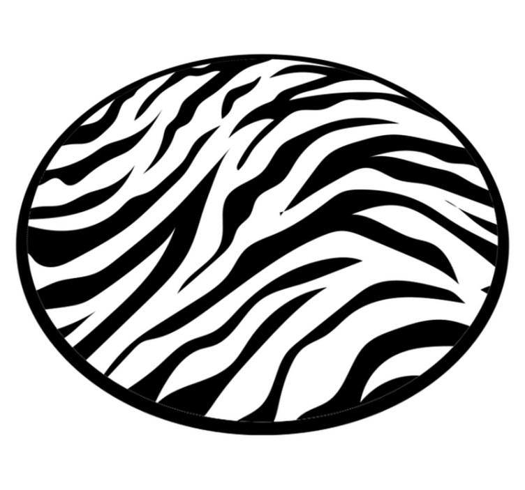 Covor vinil animalier zebra Stripe Circular Design - TenStickers