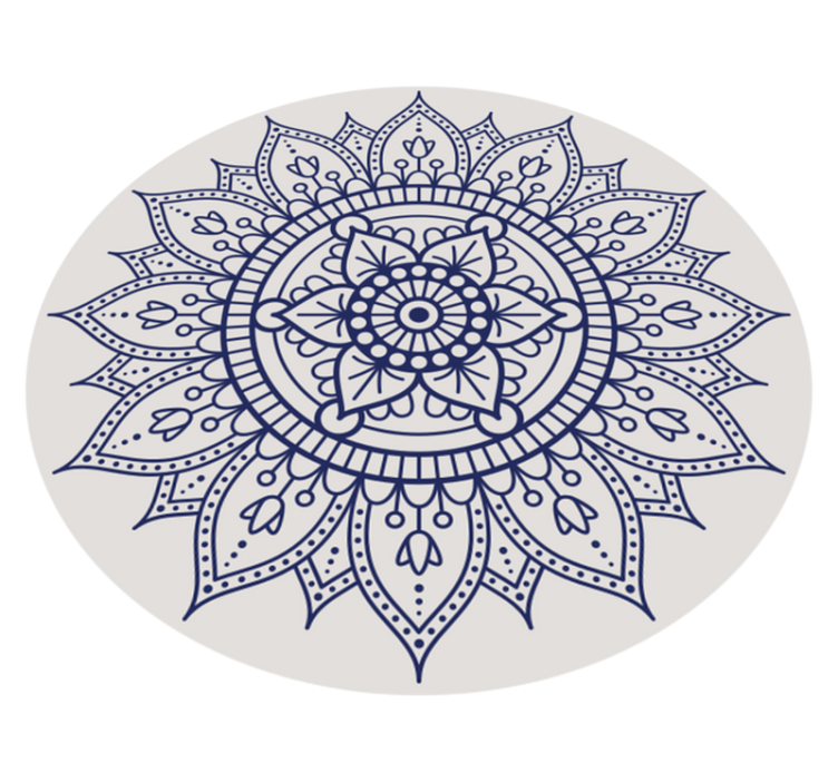 Covor de vinil hol decor de podea circular mandala - TenStickers