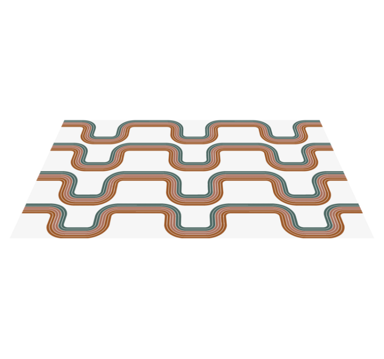 Covor vintage cu valuri minimale abstracte - TenStickers