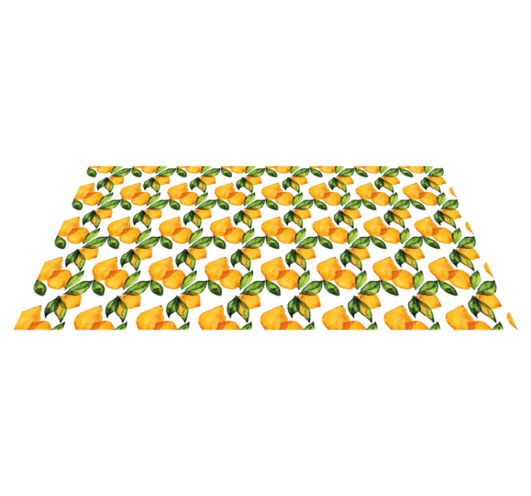 Covor floral în stil mediteranean lămâie - TenStickers