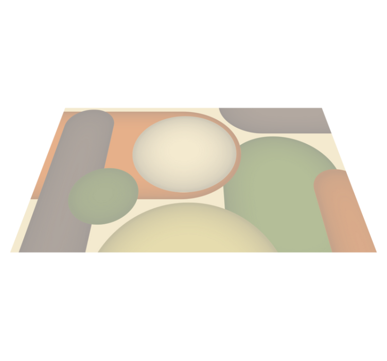 Covor vinil modern modele circulare contemporane - TenStickers