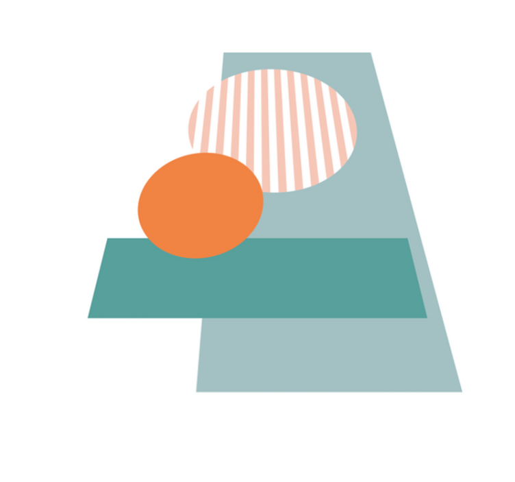 Covor vinil modern cercuri geometrice însorite - TenStickers