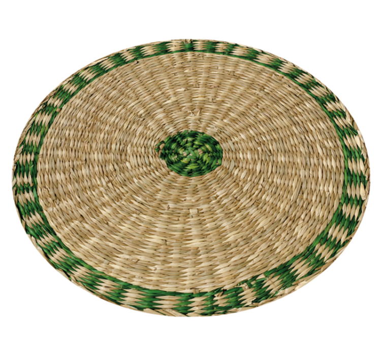 Covor vinil efect lemn textul împletit textura rotundă - TenStickers