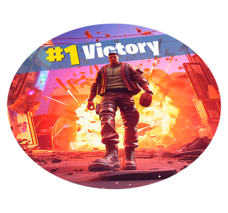 Covor vinil dormitor soldatul jocului video a câștigat victoria - TenStickers