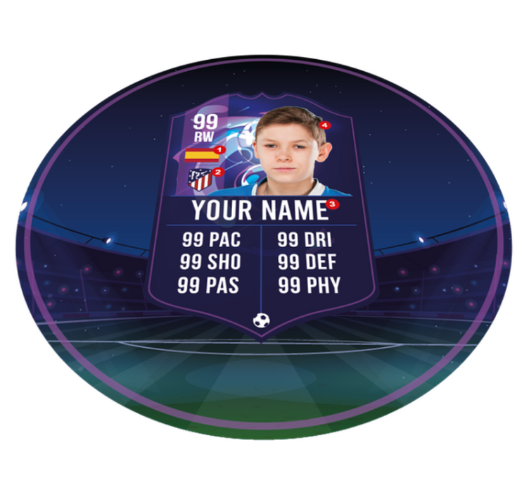 Covor de vinil Adolescenți jucător de fotbal cardCarte de jucător - TenStickers