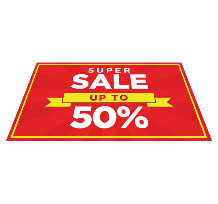 Covor din vinil roșu reducere personalizată - TenStickers