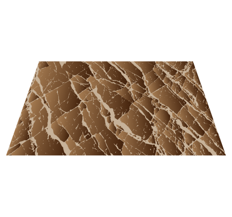 Covor de vinil pentru sala de mese efect de marmură maro - TenStickers