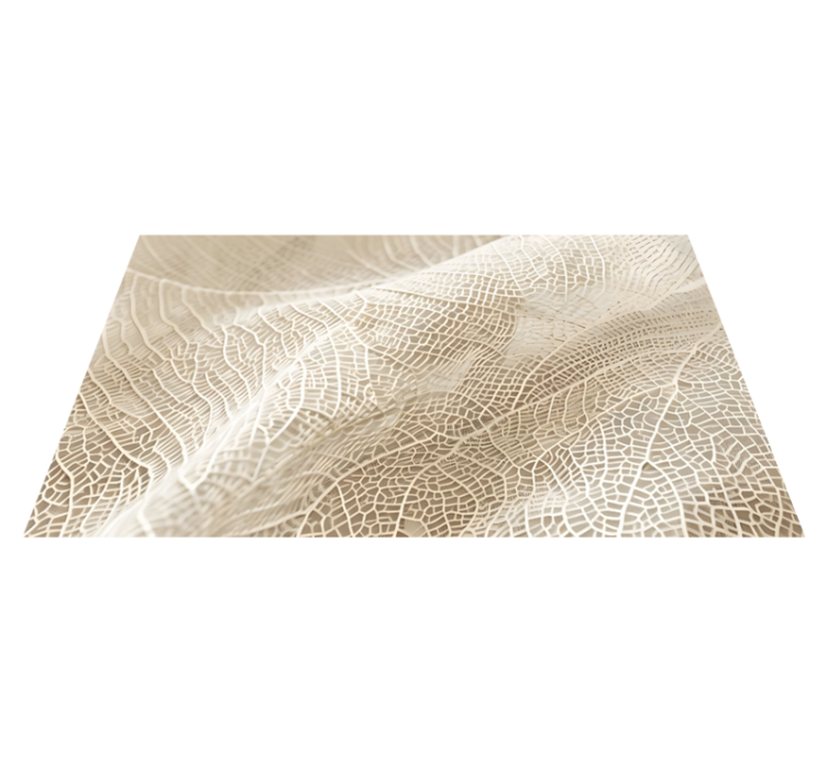 Covor de vinil bej frunze minimaliste - TenStickers