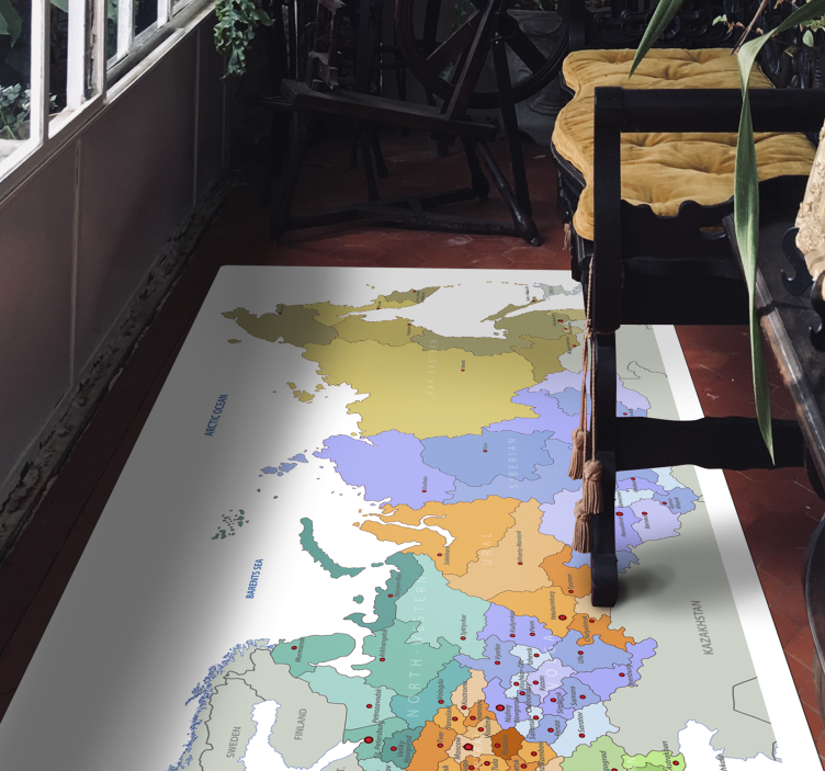 Harta carte urss - sau covor harta lumii - TenStickers