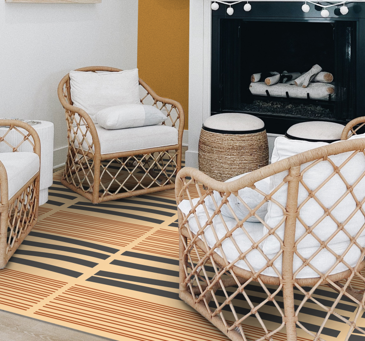 Covor vinil dormitor eleganță în dungi stratificate - TenStickers