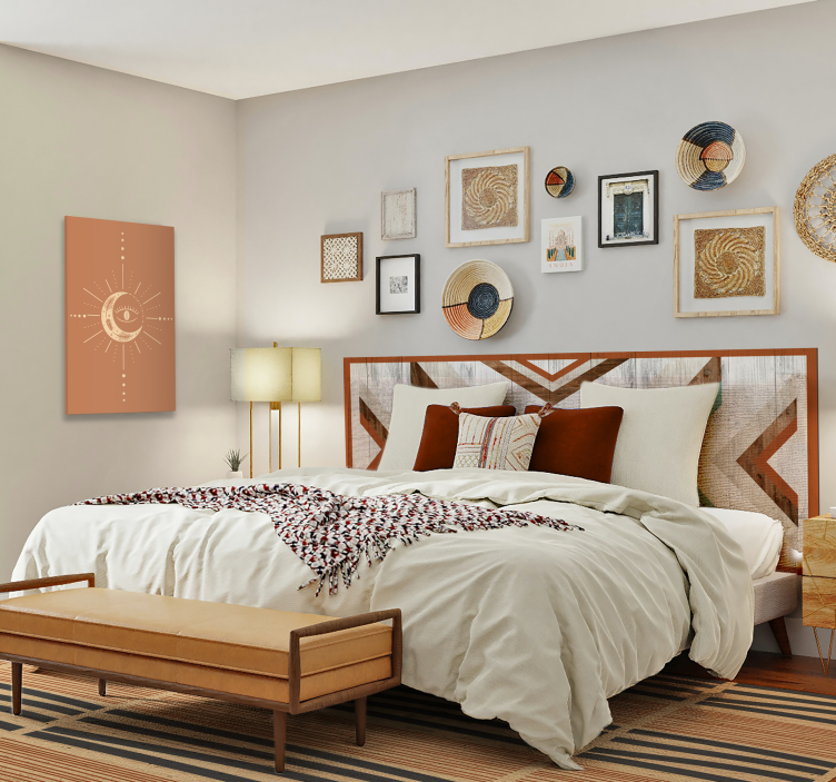 Covor vinil dormitor eleganță în dungi stratificate - TenStickers