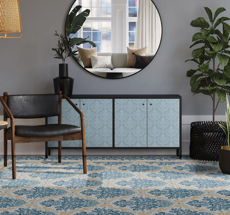 Covor vinil hol intrare baroc floral elegant - TenStickers