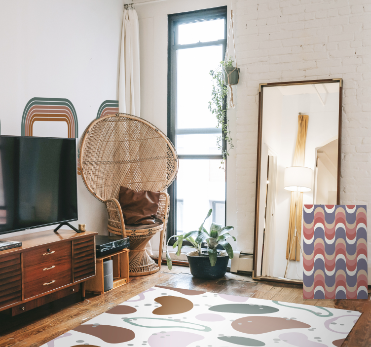 Covor minimal cu model neregulat de formă abstractă - TenStickers