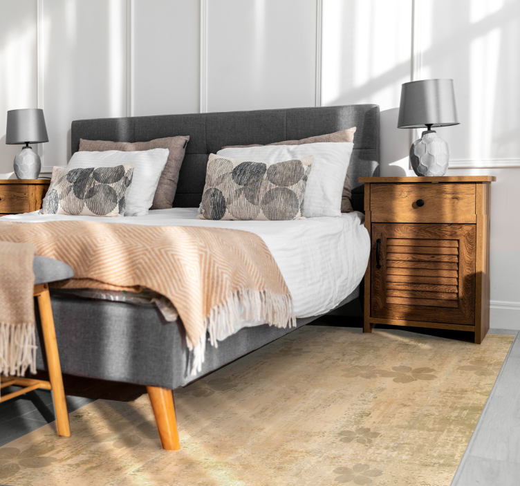 Covor de vinil hol eleganță florală subtilă - TenStickers