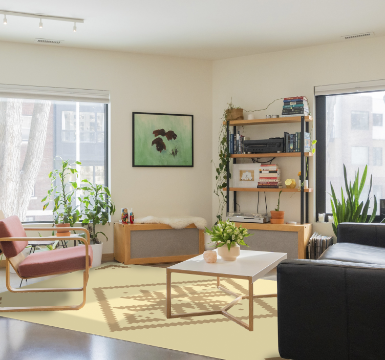 Covor de vinil hol contrast geometric elegant - TenStickers