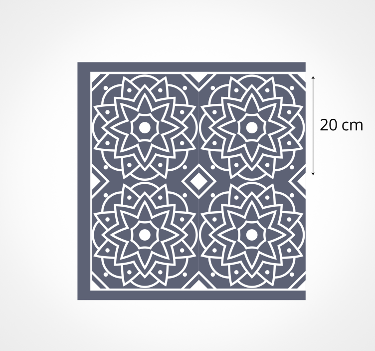 Albastru și etnice modele mozaic gresie - TenStickers